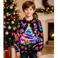 thumbnail image 5 of Boys Christmas Sweatshirt Girls Xmas Jumper Shirt Kids Long Sleeve SweatShirts Top For 10T-11T, 5 of 8