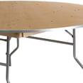 thumbnail image 5 of Flash Furniture 6-Foot Round HEAVY DUTY Birchwood Folding Banquet Table with METAL Edges, 5 of 6