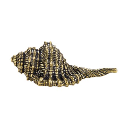 WLPZXP Brass Conch Sculpture 8.8cm Small Handcrafted Sea Animal Decorative Metal Crafts