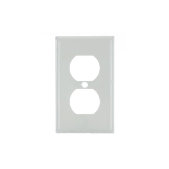 SUNLITE 1 Gang Duplex Receptacle Plate White Color E211W