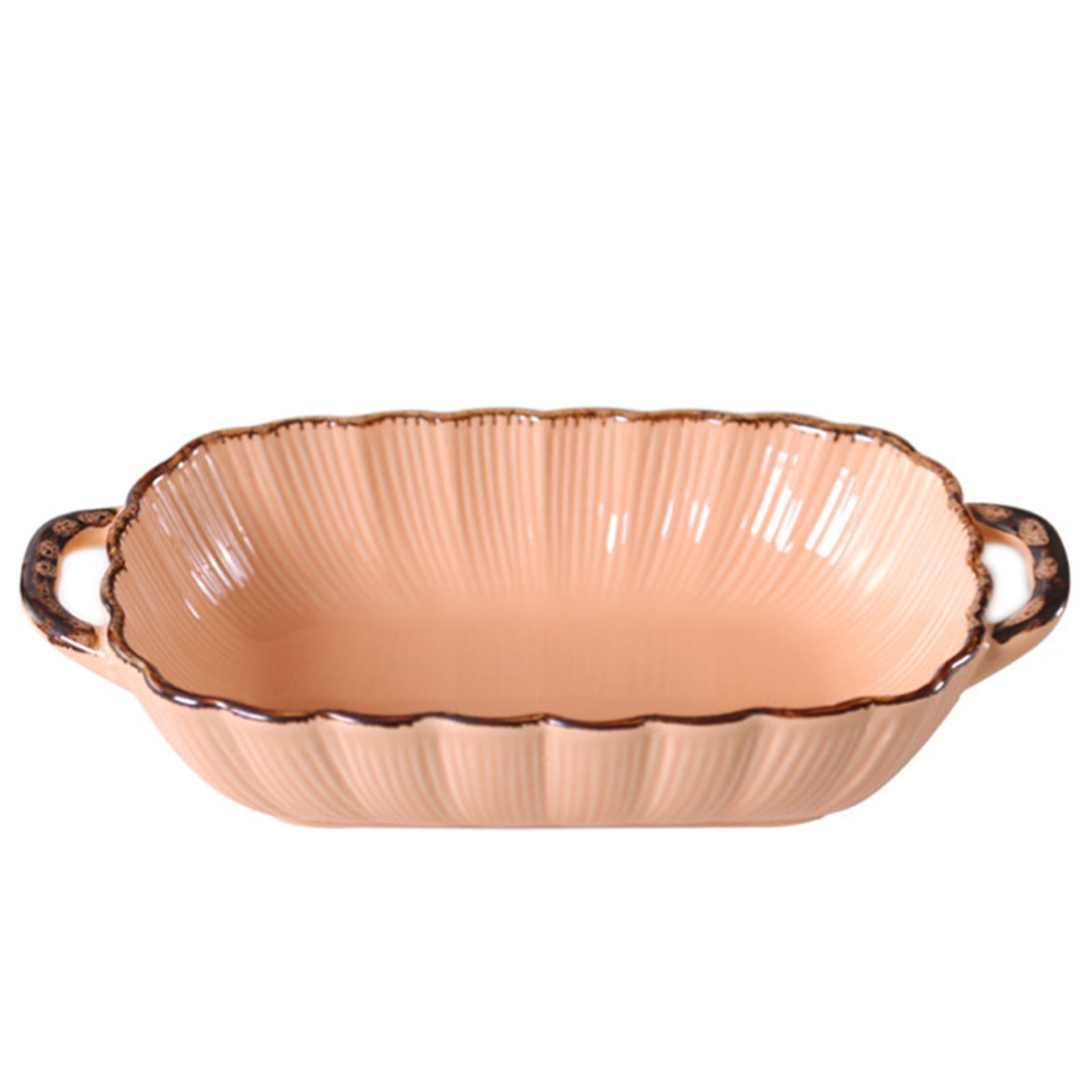 Qeeadeea Ceramic Lasagne Pan With Handle,Porcelain Bakeware Pan