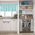 thumbnail image 3 of LALILO Kitchen Curtain Valance Pastel Blue Watercolor Rod Pocket Window Curtain 52"x 18" Set of 2, 3 of 7