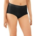 thumbnail image 1 of Bali Womens One Smooth U All Around Smoothing Brief, 8, Black Pointelle, 1 of 3