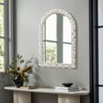 thumbnail image 2 of LuxenHome Distressed White Arch Rectangle 36-Inch Tall Wall Mirror, Accent and Vanity, 2 of 9
