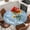 sky blue, variant on Haze Blue Sunshine Sunflower Round Tablecloth, Fitted Table Cover with Elastic for 36"-44" Round Tables, Pastoral Bees Farmhouse Floral Table Cloth Outdoor Indoor Dinning Party Waterproof Tablecloths