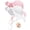 White+pink, variant on 2PC Baby Sun Hat Toddler Beach Hats with UPF 50+ Sun Protection Wide Brim Girls Bucket Hat