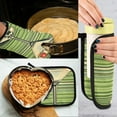 thumbnail image 5 of Yayeee Oven Mitts and Pot Holder Set of 2 Heat Resistant Kitchen Gloves Baking Hot Pad, Red Martini, 5 of 5