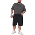 thumbnail image 2 of INSPIRE CHIC Men's Big & Tall Zipper Pockets Above Knee Drawstring Waist Sport Short Pants 3XL Black, 2 of 5