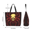thumbnail image 4 of Kdxio Red Skull Spider Casual Tote Bags Women Big Capacity Shoulder Bag for Women Travel Shoulder Bags Handbags, 4 of 6