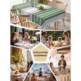 thumbnail image 5 of Sage Green Grey Stripe Table Cloth, Farmhouse Simple Striped Waterproof Tablecloth for Rectangle Tables, Reusable Washable Fabric Table Cover for Restaurant Kitchen Dining Tables 60"x84", 5 of 6