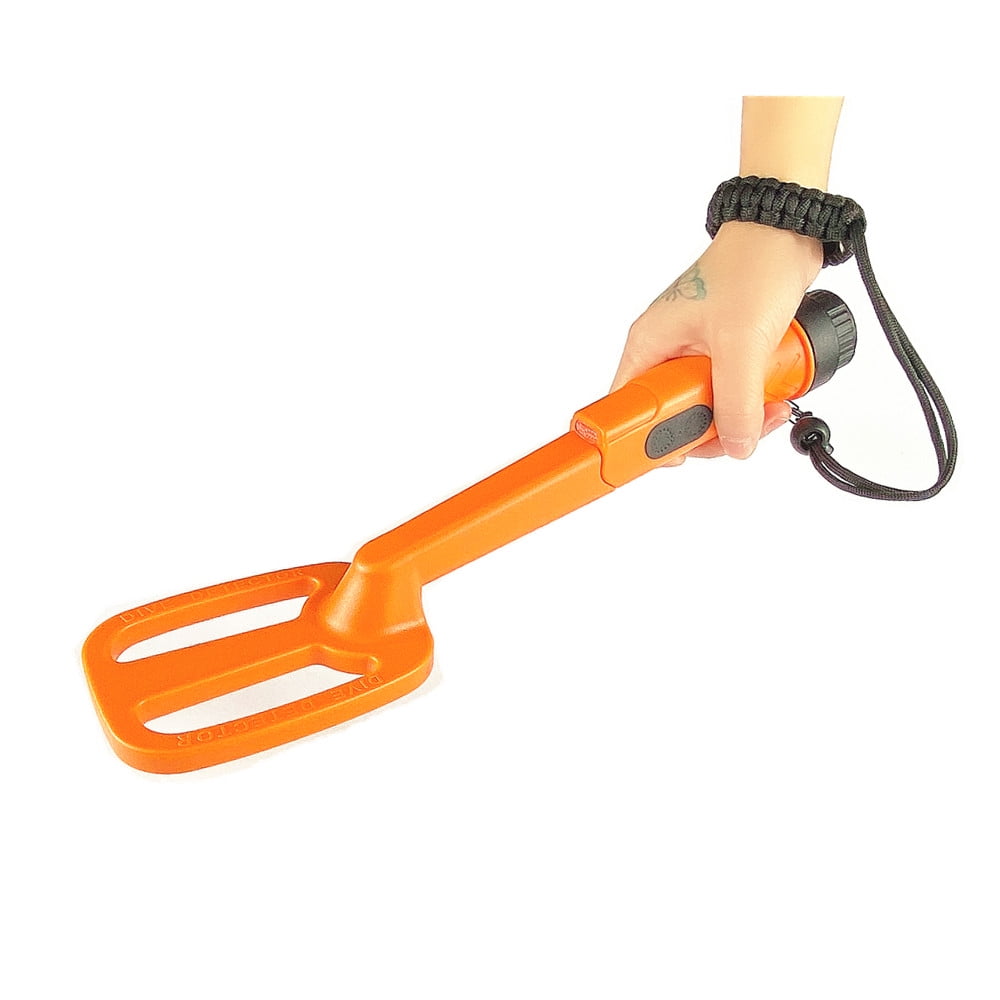 Underwater Scuba Metal Detector Pulse Pinpointer Induction Diving Treasure Waterproof Metal Detector Hand Held Metal Finder-ORANGE