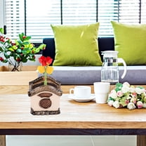 Milisten Clay House Shaped Flower Pot Ceramic Flowerpot Office Decoration