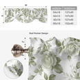 thumbnail image 6 of Sage Green Flower Tie Up Valance Curtains for Windows, Kitchen Curtains Window Treatments, Vintage Country Rose Leaf Floral Short Window Shades Valances for Bedroom Bathroom Cafe 42"x18", 6 of 8