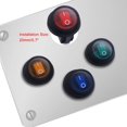 thumbnail image 4 of GFDYREE 4Pcs 12V 20A Waterproof Round Rocker Switch ON/Off 3 Pins 2 Position SPST (4 Colors) LED Light Toggle Switch KCD1-8-101NW-4C, 4 of 6