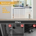 thumbnail image 5 of Reinforced 60” Wide Retractable Pet Gate with Cat Door Mesh Baby Gate for Stairs with Reinforced Strips Retractable Dog Gates with Cat Door Mesh Dog Gates for Doorways Separating Dogs from Cats White, 5 of 14