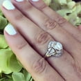 thumbnail image 5 of Silvago Jewel 14K White Gold Over Wedding Anniversary Ring - 1 Ct Round Cut Lab Created Diamond Ring for Women's - Vintage Wedding Anniversary Ring - Silver Diamond Beautiful Special Occasion Ring, 5 of 9