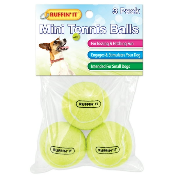 Small Tennis Balls Dog Toy, 3pk