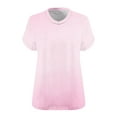 thumbnail image 3 of Youyipin womens tops Women's Plus Size V Neck T Shirts Summer Half Sleeve gradient Tees Casual Loose Fit Cotton Tunic Tops, 3 of 6