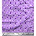 thumbnail image 1 of Soimoi Purple Rayon Crepe Fabric Heart,Candies & Santa Face Christmas Print Fabric by Yard 46 Inch Wide, 1 of 3