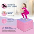 thumbnail image 3 of Matladin Gymnastics Mat Set, Incline Gymnastics Mat, 48"x24"x14" and Octagon Mat 24"x26" Skill Shape Tumbling Trainer Exercise Mat, Folding Gymnastics Cheese Wedge Mat, 3 of 8