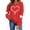 Red-1, variant on Dgankt Turtleneck Tops for Women Plus Size Women Valentine Shirts Love Heart Graphic Long Sleeve Tshirt Casual Valentines Day Gift Round Neck Tops XS-XL
