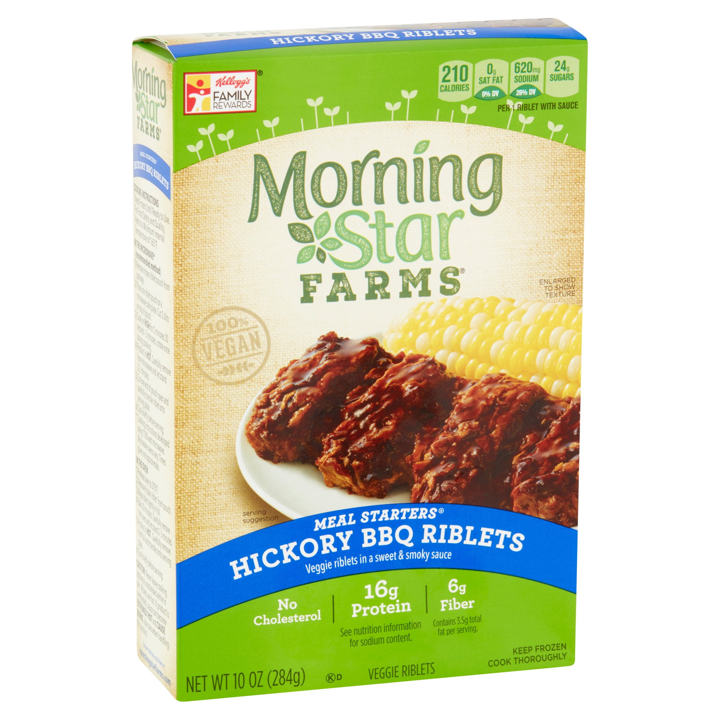 Morning Star Farms Meal Starters Hickory Bbq Riblets 10 Oz Walmart Com Walmart Com