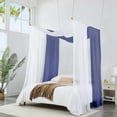 thumbnail image 4 of Warm Home Designs 55" W x 144" L Navy Blue Bed Canopy Curtains for Twin Bed. BC N Blue 144, 4 of 5