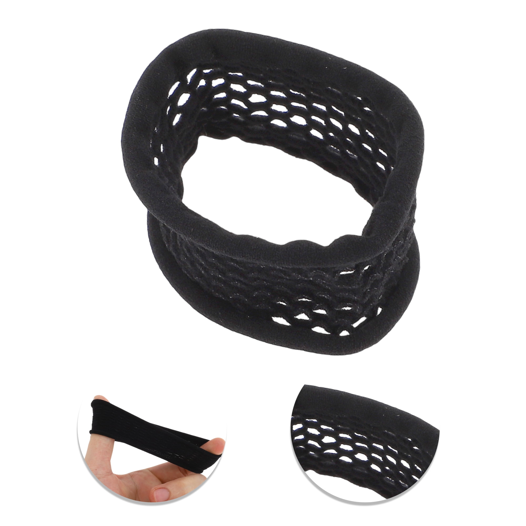Unique Bargains Durable Mesh Style Hair Rope 6pcs Black