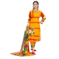 thumbnail image 1 of Pakistani Salwar Kameez Indian Dresses for Women Ready to Wear Embroider Merino (X-Large, Light Orange), 1 of 1