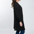thumbnail image 5 of Elsie & Zoey Maxx Jersey Knit Bishop Sleeve Ribbed Cardigan for Women, 5 of 5