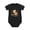 Black, variant on Sloth Wearing Headphones On Treadmill Baby Bodysuit, 100% Cotton Short Sleeve Snap Romper, 0-12 Months