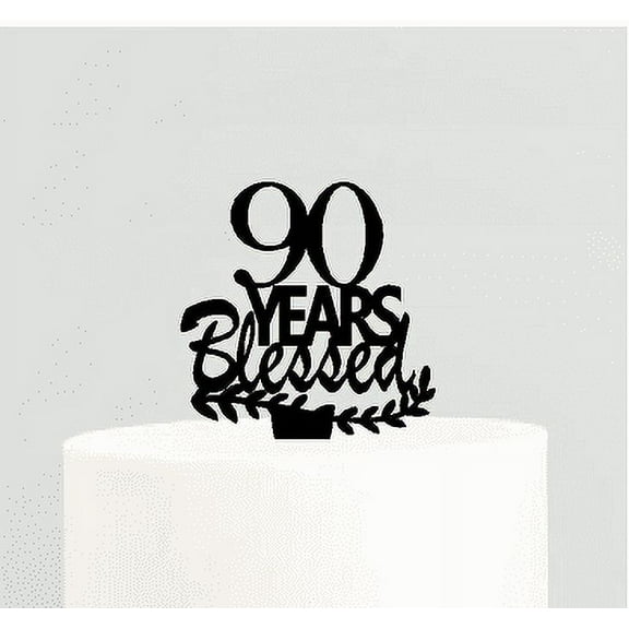90th Birthday / Anniversary Blessed Years Cake Decoration Topper