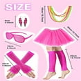 thumbnail image 2 of 70s 80s Fancy Dress Costumes Accessories Set ,6 in 1 Adult Fancy Tutu Skirt Set for Cosplay Party Theme Party, 2 of 6