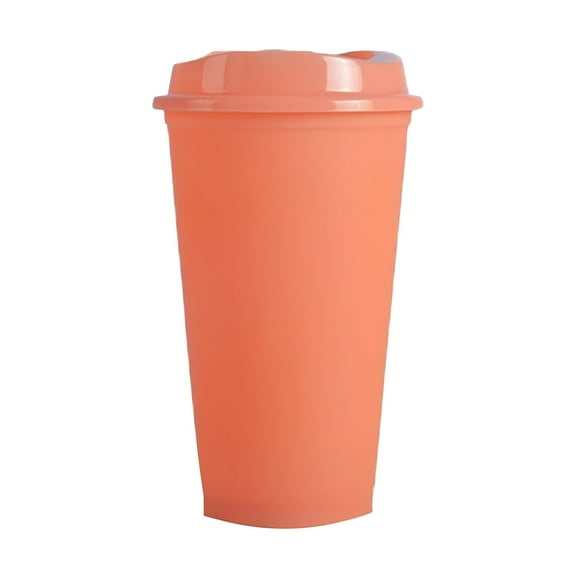 LHWEN 401ML Reusable Plastic Tumblers with Lids Color Changing Cups for Adults and Kids Tall Iced Cold Drinking Cute Tumbler Cup for Parties Living Room Home Bulk Pack and High Temperature