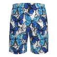 thumbnail image 6 of Naloa Blue and White Butterflies Men's Beach Shorts, Surfing shorts, Swim trunks, Quick Dry Swim Trunks for Surfing Beach Fun - Large, 6 of 9