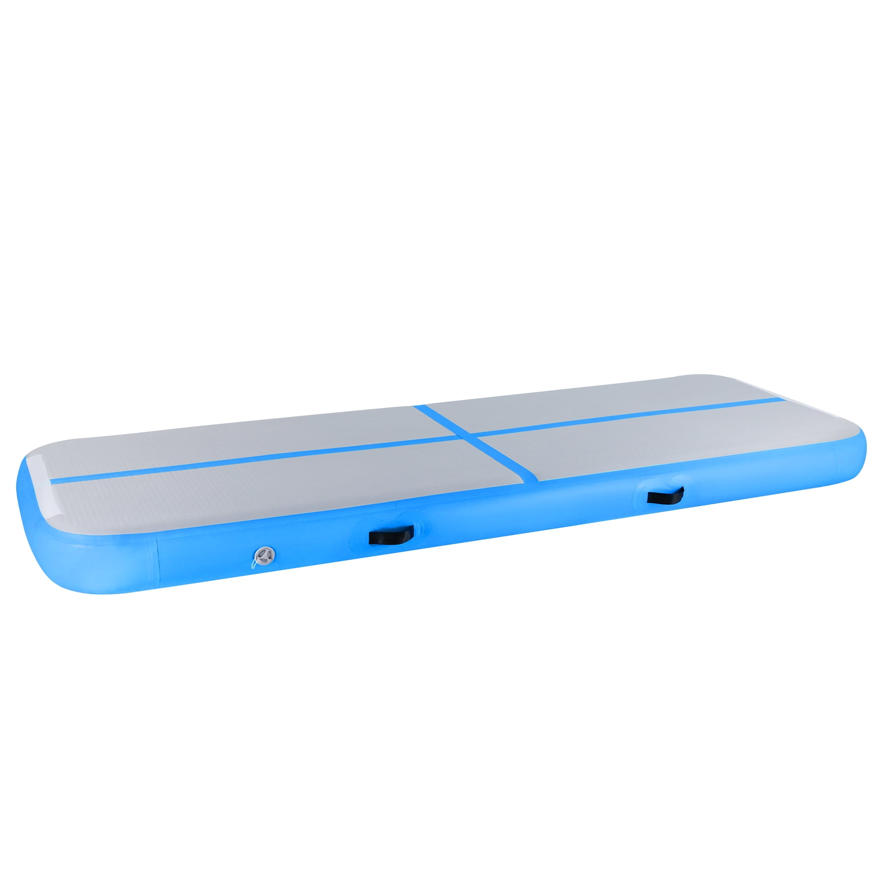 Growthrill Inflatable Gymnastics Mat Air Track Floor Mat Water Buoyancy with Electric Pump Blue