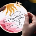 thumbnail image 3 of Abbracc Embroidery Starter , with Stitch Needlework for Gift Art Crafts , Yellow Red, 3 of 9