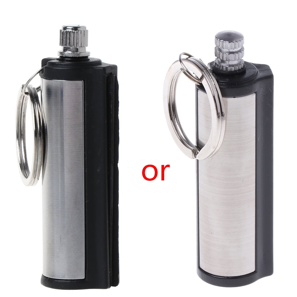 Silver Metal Permanent Match Striker Torch Lighter with Key Chain High quality 