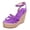 Purple, variant on Women's Espadrilles Platform Wedge Strappy Sandals Trendy Casual Suede Ankle Strap Extra Chunky High Heels Dress Shoes 2026 Summer Purple Size 6.5