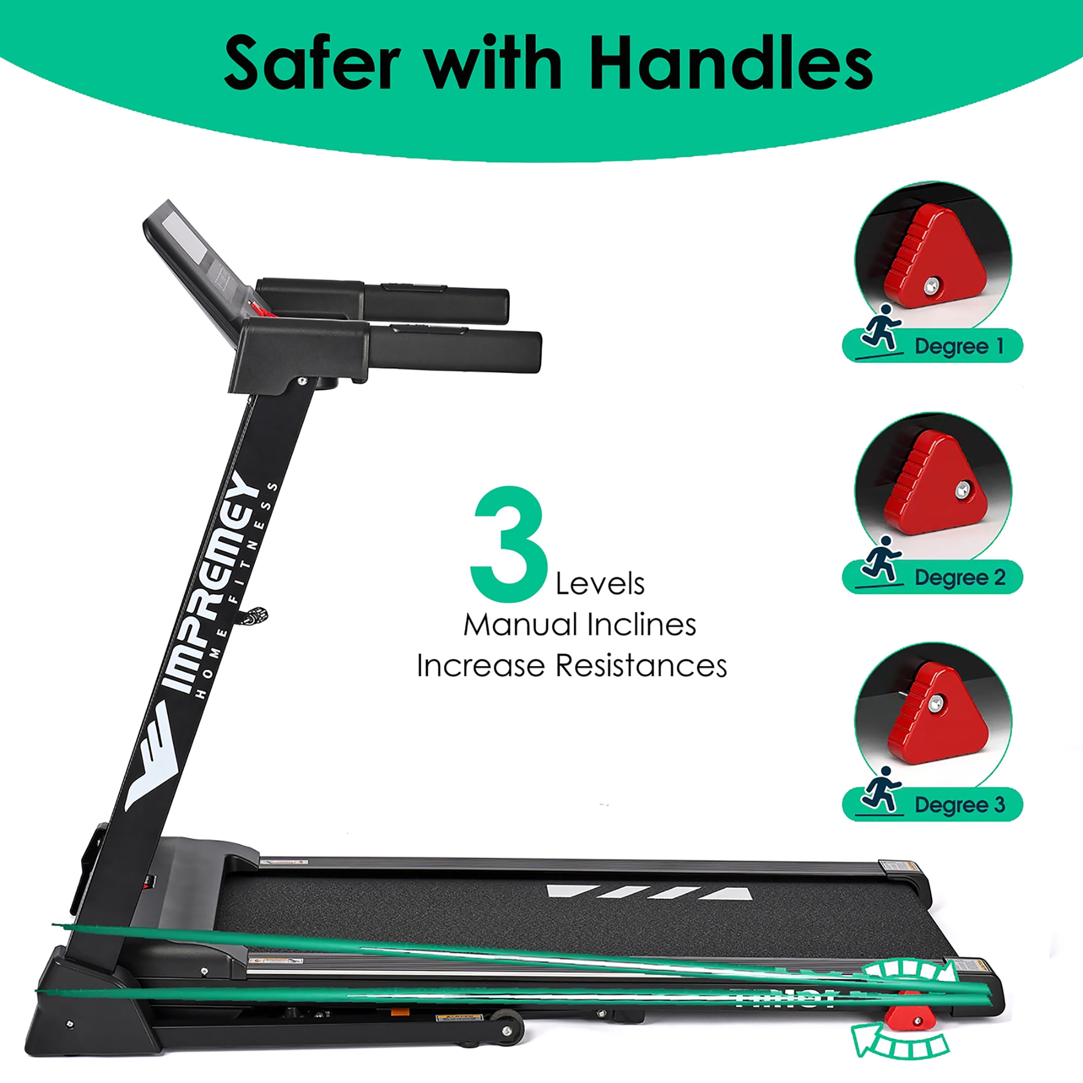 IMPREMEY TM101 Folding Treadmill with Inclines