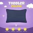 thumbnail image 3 of Utopia Bedding Toddler Pillow (Navy Blue, 2 Pack), 13x18 Small Kids Pillow for Sleeping, Soft and Breathable Cotton Blend Shell, Ideal for Toddler Bed and Travel (Intended for Age 2 and up), 3 of 4