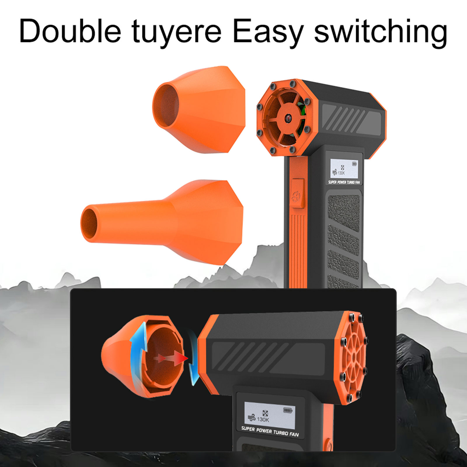 130000RPM Dry Blower Hair Dryer Powerful Fan Cordless Blower Compressed Air Dusters Computer Vacuum Cleaners