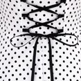 thumbnail image 6 of IROINNID Women's Fashion Casual Sexy Polka-dot Lace-up Collar Neck Big Swing Puffy Dress A-Line Solid Color Dress, 6 of 9
