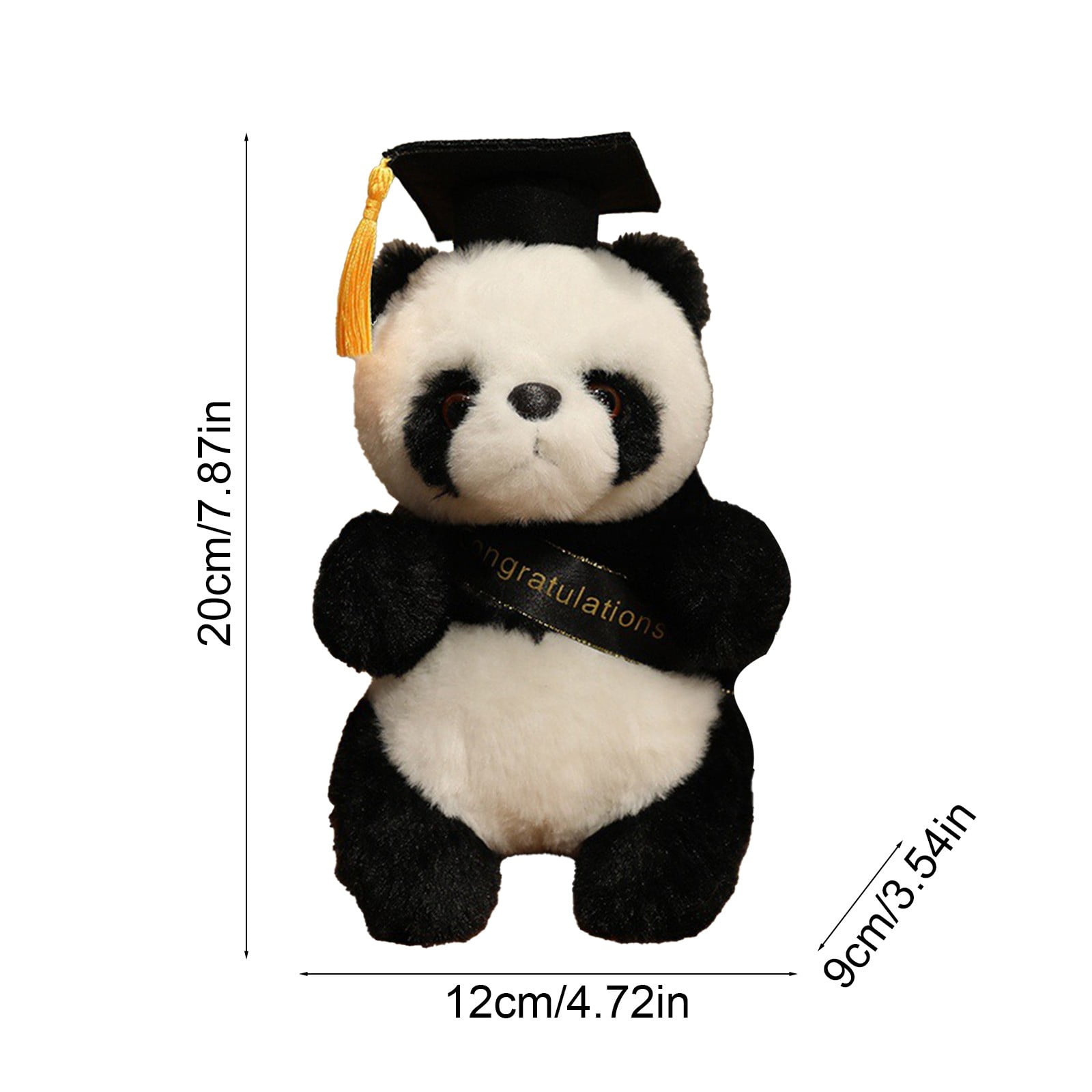 JilgTeok 3 Packs Graduation Panda Doll with Hat Doll 2025 Graduation Plush Keepsake Gift Adorable Celebration Souvenir Home Decoration 4.7inch