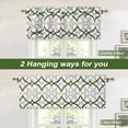 thumbnail image 6 of DriftAway Alexander Pattern Match Blackout Valances for Windows 250GSM Geometric Moroccan Mid Century Rod Pocket 52 Inch by 18 Inch Plus 1.75 Inch Header Loden Green 1 Pack, 6 of 8