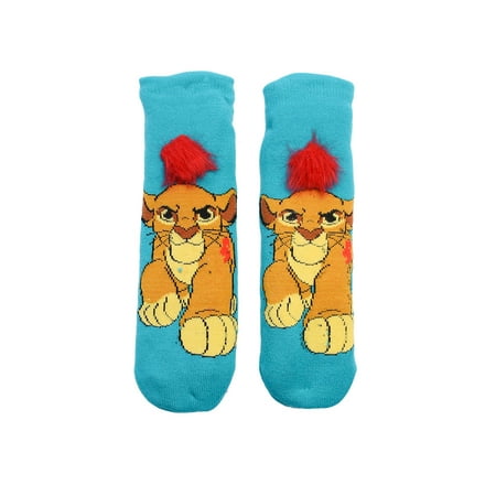 Disney Boys The Lion Guard Kion Slipper Sock with Grippers Ages 4-7 One Size