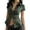 Light Green, variant on Women's Plaid Shirt Short Sleeve Button Down Fitted Waist Top Retro Checkered Casual Summer Tee