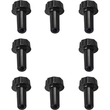 

8 PCS Plastic Lamp Switch Turn Knob On/Off Replacement Light & Fan Knobs Thread Lamp Key Twist Knobs Extension Lamp Repair Kit Socket Replacement Turner Black