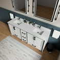 thumbnail image 2 of Ziva 80 in W x 22 in D White Double Bath Vanity and Cultured Marble Top, 2 of 7