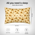 thumbnail image 4 of KLL Coffee Plaid Sunflower Pattern Silk Pillowcase for Hair and Skin Standard Size 20"X 30" Soft Breathable Pillow Covers for Sleeping, 4 of 6